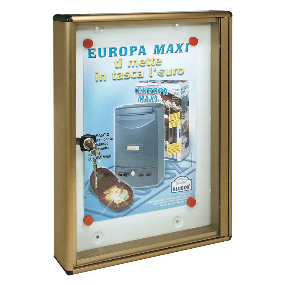 1pz bacheca porta avvisi 1 foglio cm 30 x 5 x 40 - bronzo cod:ferx.3130750nlm