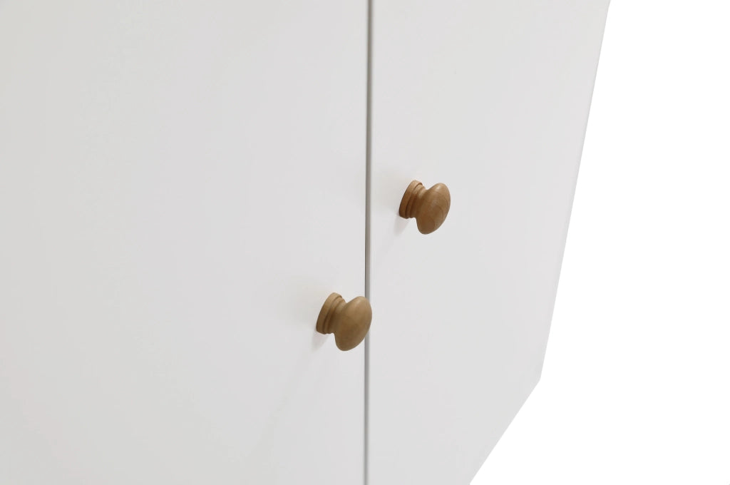 Armadio compatto 2 ante 80x50x120 cm con barra appendiabiti bianco HAVRYA