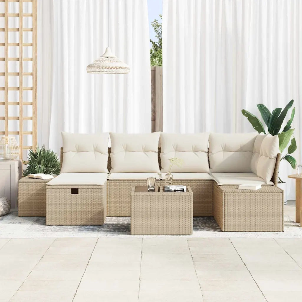 Set di divani con cuscino 7 pcs polyrattan 3360722