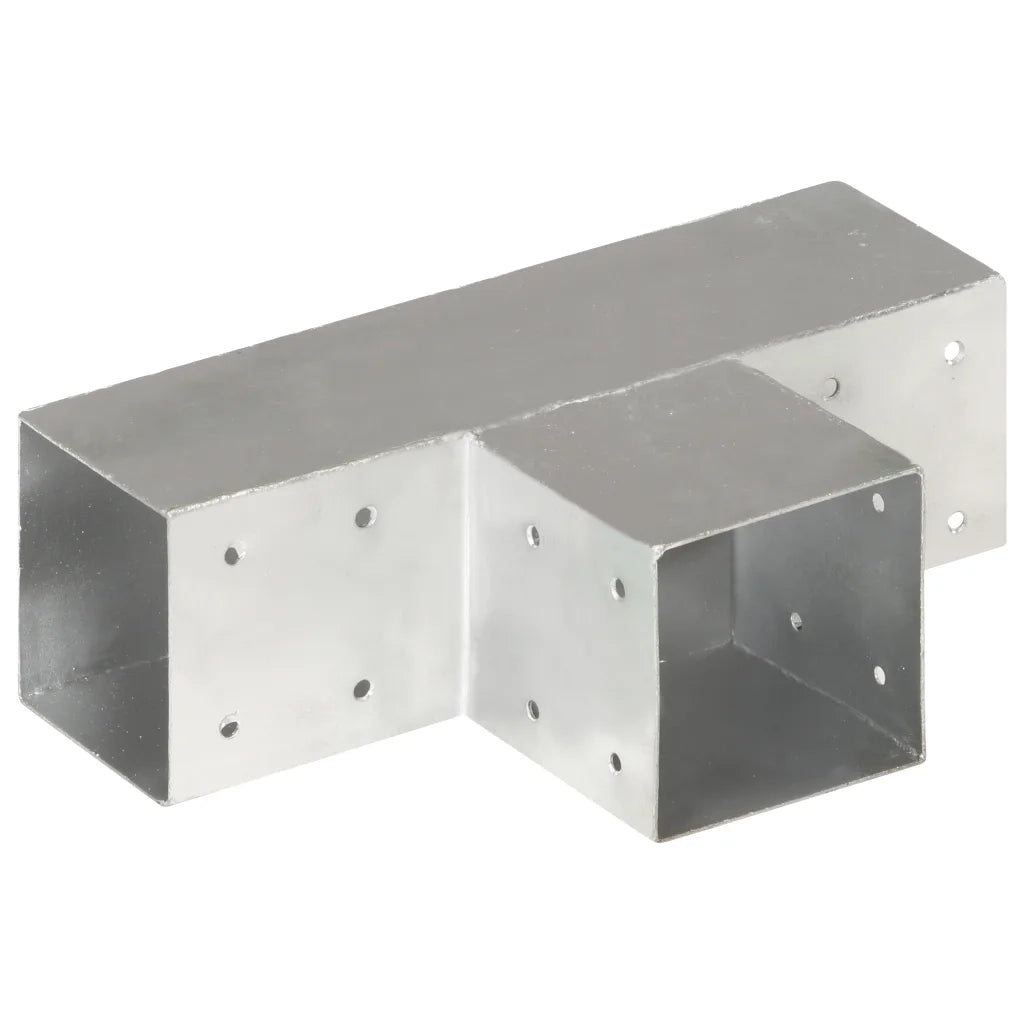 Connettore per Pali a Forma di T in Metallo Zincato 91x91 mm 145471