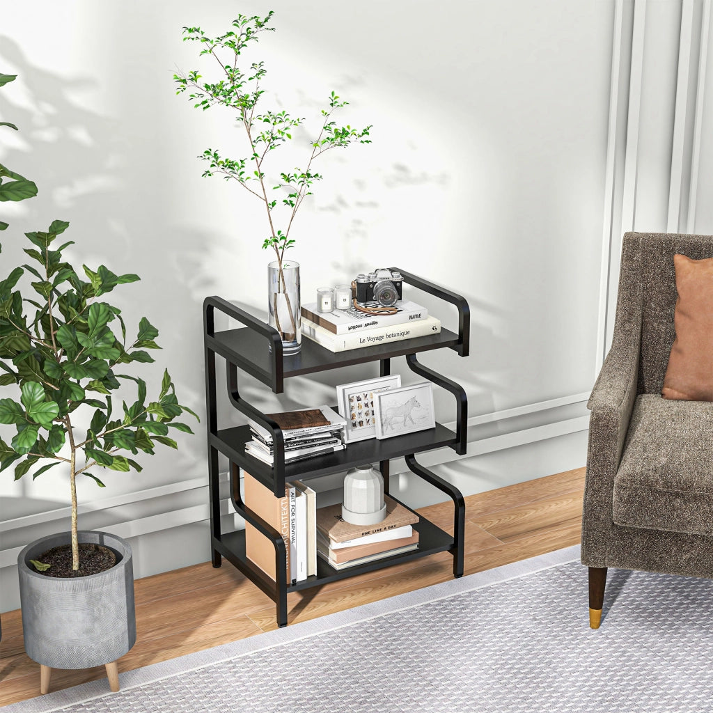 Libreria scaffale 3 livelli ¨C Minimal ¨C metallo nero 55x40x77