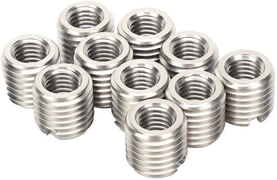 Adattatore di riduzione per cavi - Acciaio inossidabile - M10x1.5 e M16x2 - Ideale per la riparazione di dadi di vite - 10 pezzi