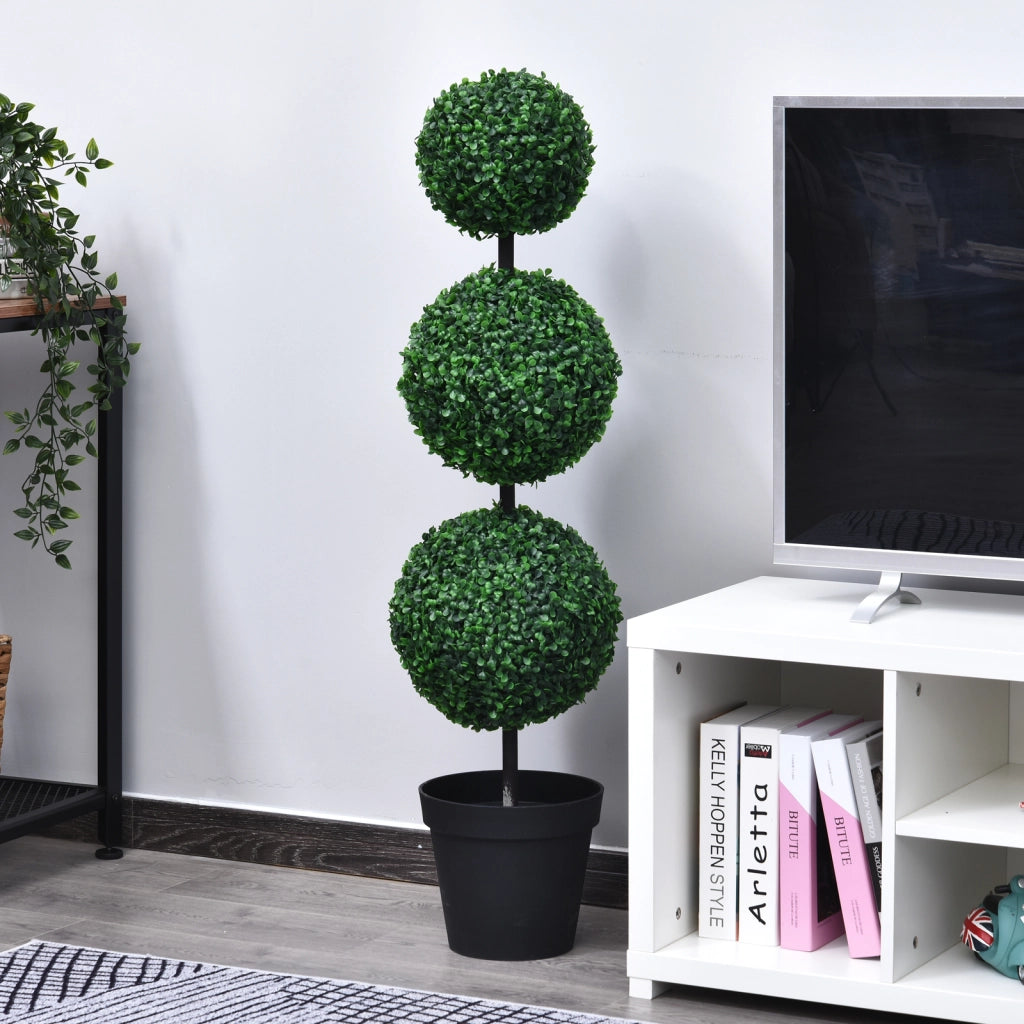 Buis Artificiale Topiaria a Sfera ¨C Minimal ¨C Verde 30x112 cm
