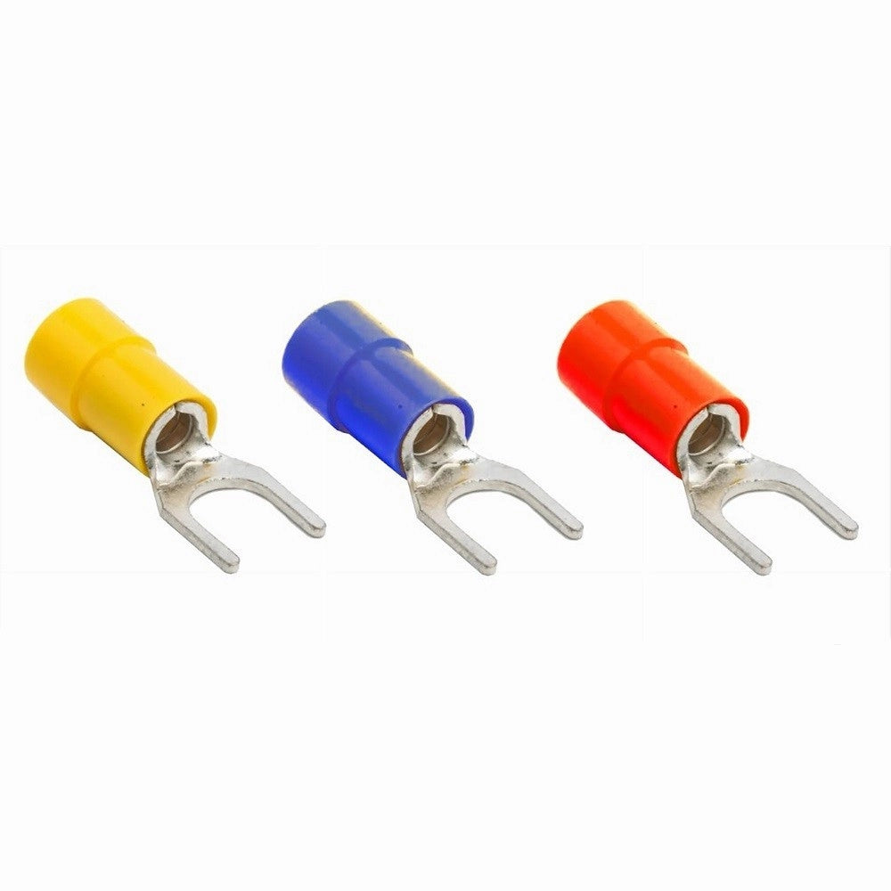 Trade Shop - Set 100pz Capicorda A Forcella A Crimpare Per Cavi 1.5-2.5 Mm² Isolato M4 Sv2-4 -