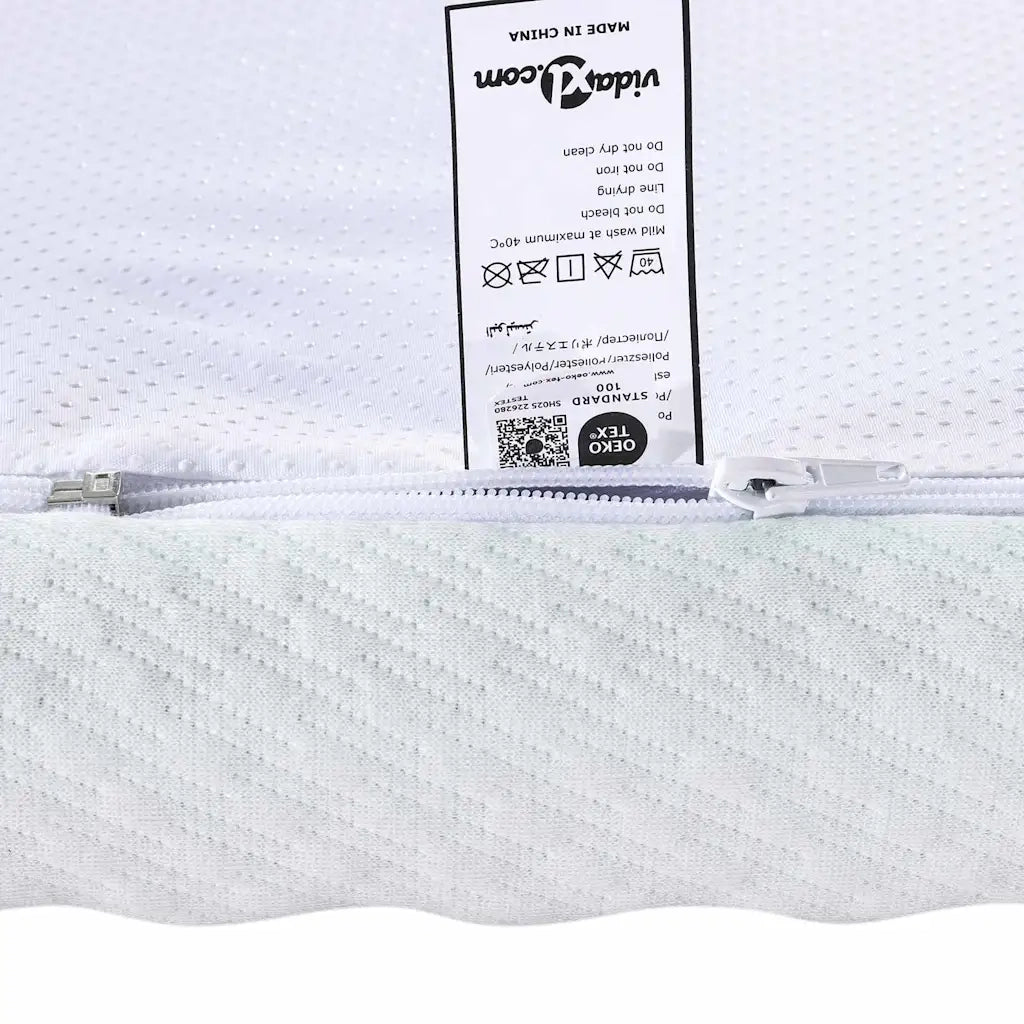 Topper per materasso Bianco e Verde 80 x 200 cm 4106166
