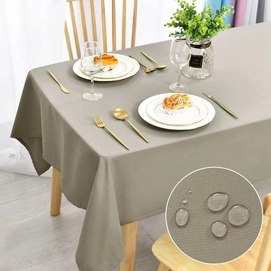 Tavolo Copri Tavolo - Impermeabile - Resistente alle Macchie - 130 x 130 cm - Telaio in Poliestere di Alta Qualità