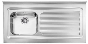 Lavello ROSSANA appoggio 120X60 1 vasca sinistra+ gocciolatoio ACCIAIO INOX 031136.S1.01.2009