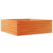 Fioriera | Cassetta per fiori | Vaso Giardino Marrone Cera 70x70x23 cm Legno Massello Pino
