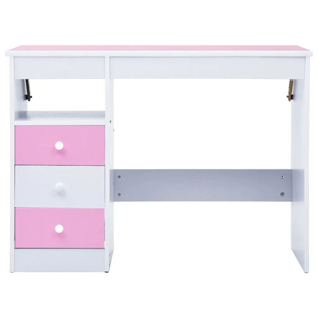 Scrivania da Disegno per Bambini Inclinabile Rosa e Bianca 287447