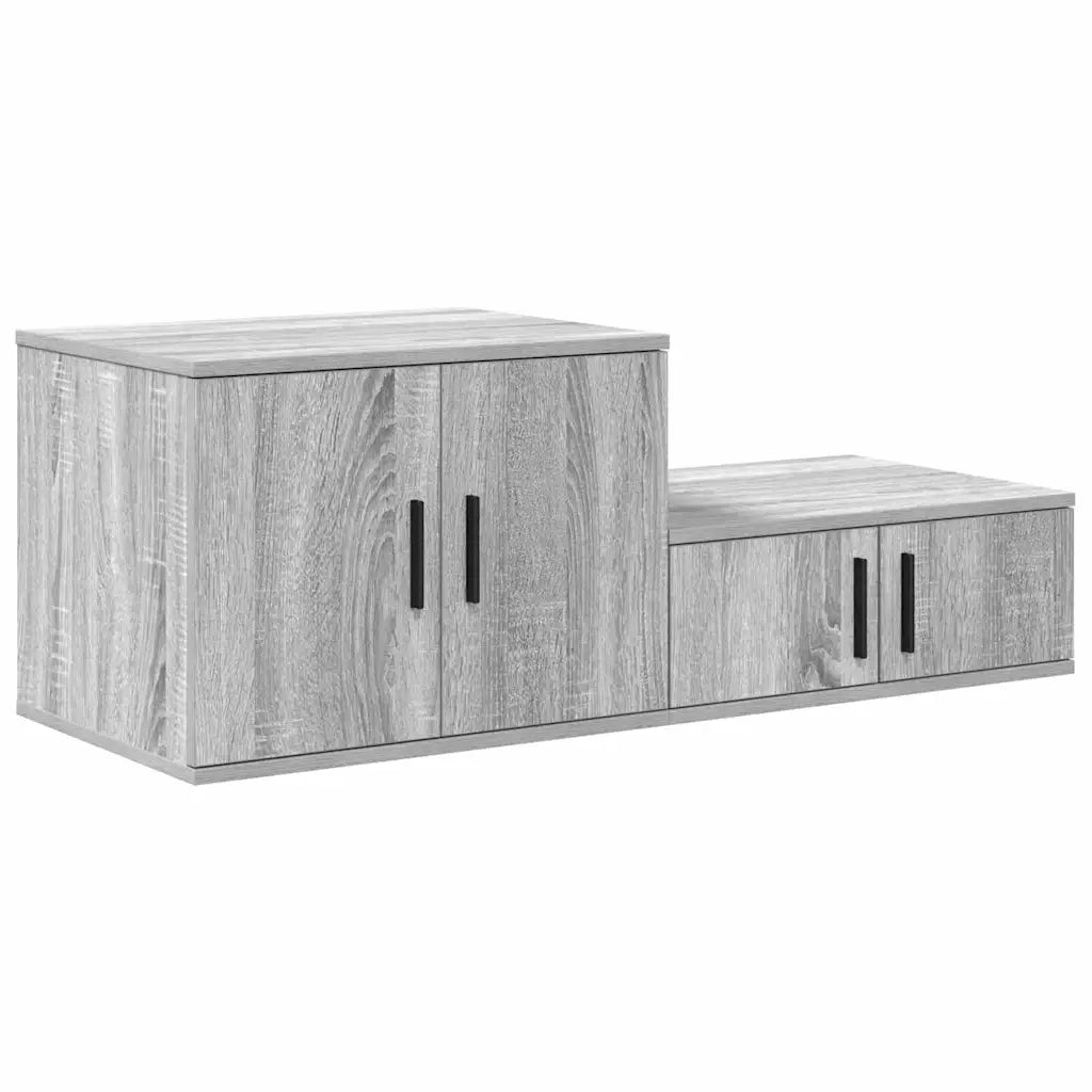 Armadio 2 pcs Grigio Sonoma 118 x 41 x 40 cm Legno multistrato 866664