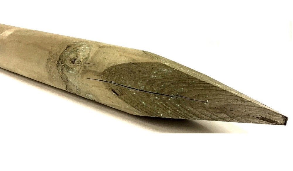 10PZ. PALO PALI IN LEGNO DI PINO IMPREGNATI CON PUNTA CM.8X300