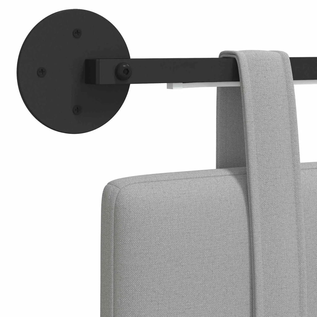 Testiera sospesa Con luce LED Grigio Nuvola Tessuto 3423906