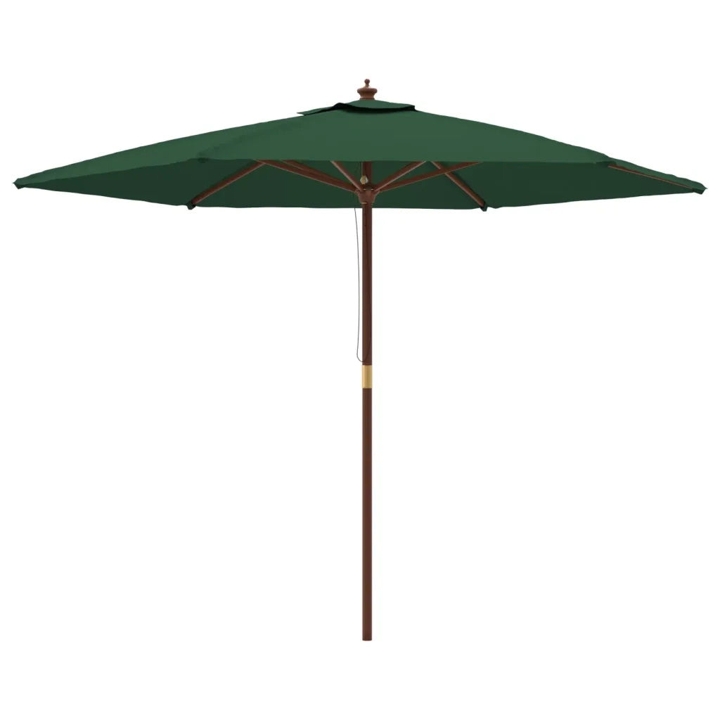 Ombrellone da Giardino con Palo in Legno Verde 299x240 cm 363168