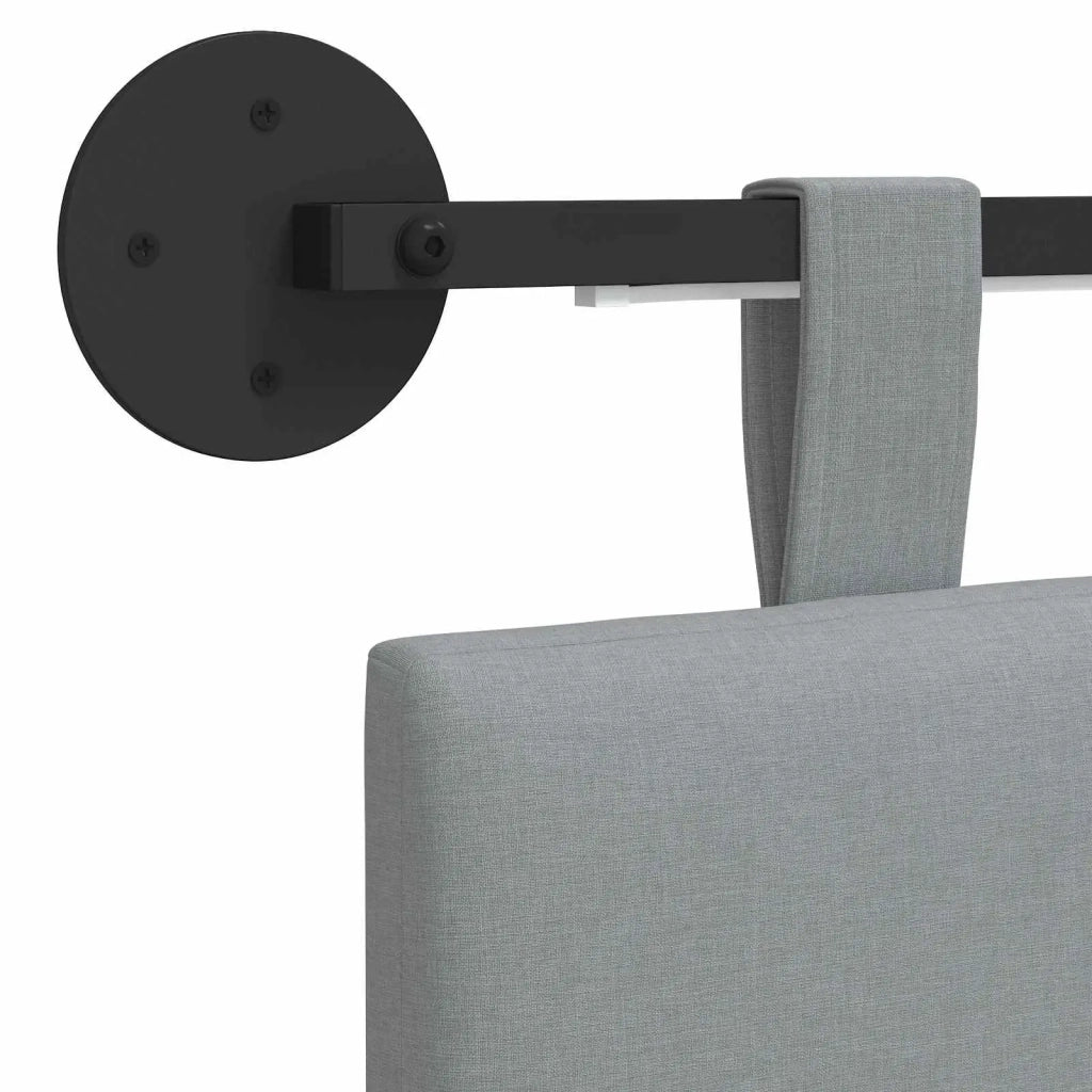 Testiera | Testata sospesa Con luce LED Grigio Chiaro Tessuto