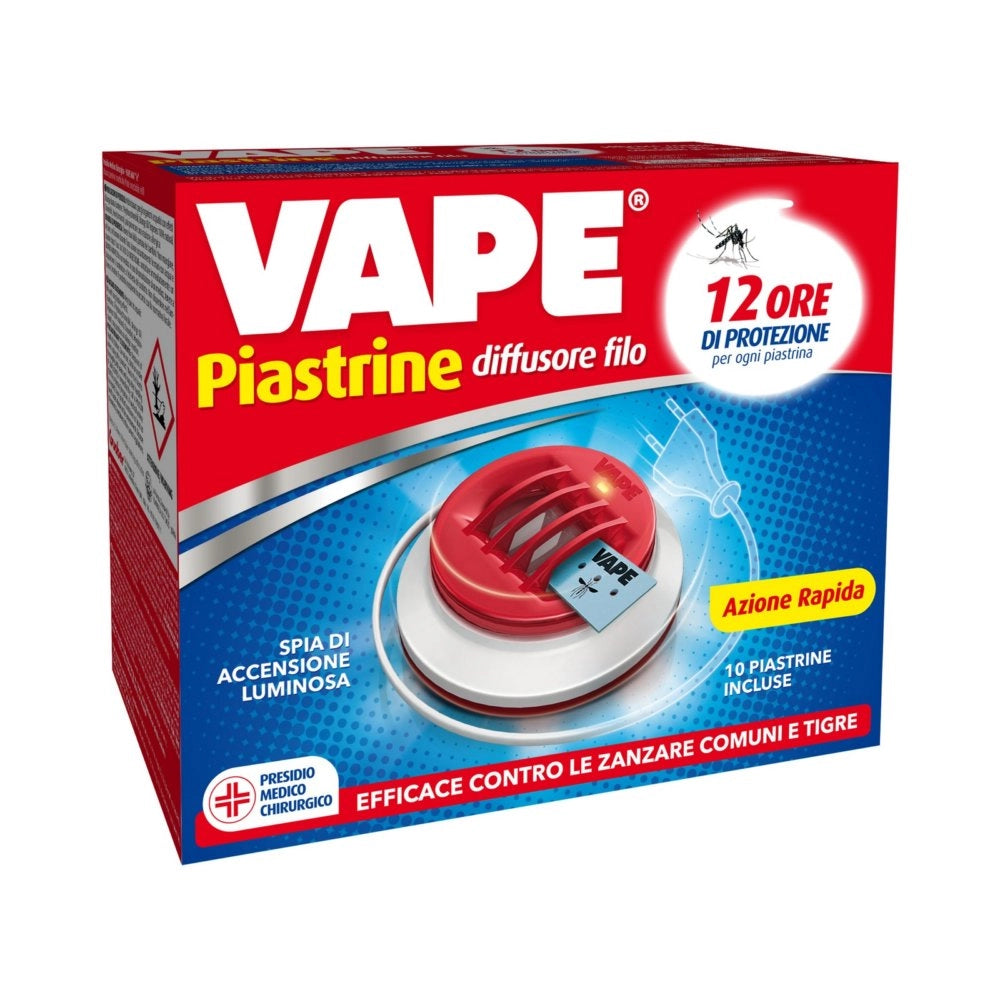 12pz vape elettroemanatore con filo + 10 piastrine cod:ferx.16096