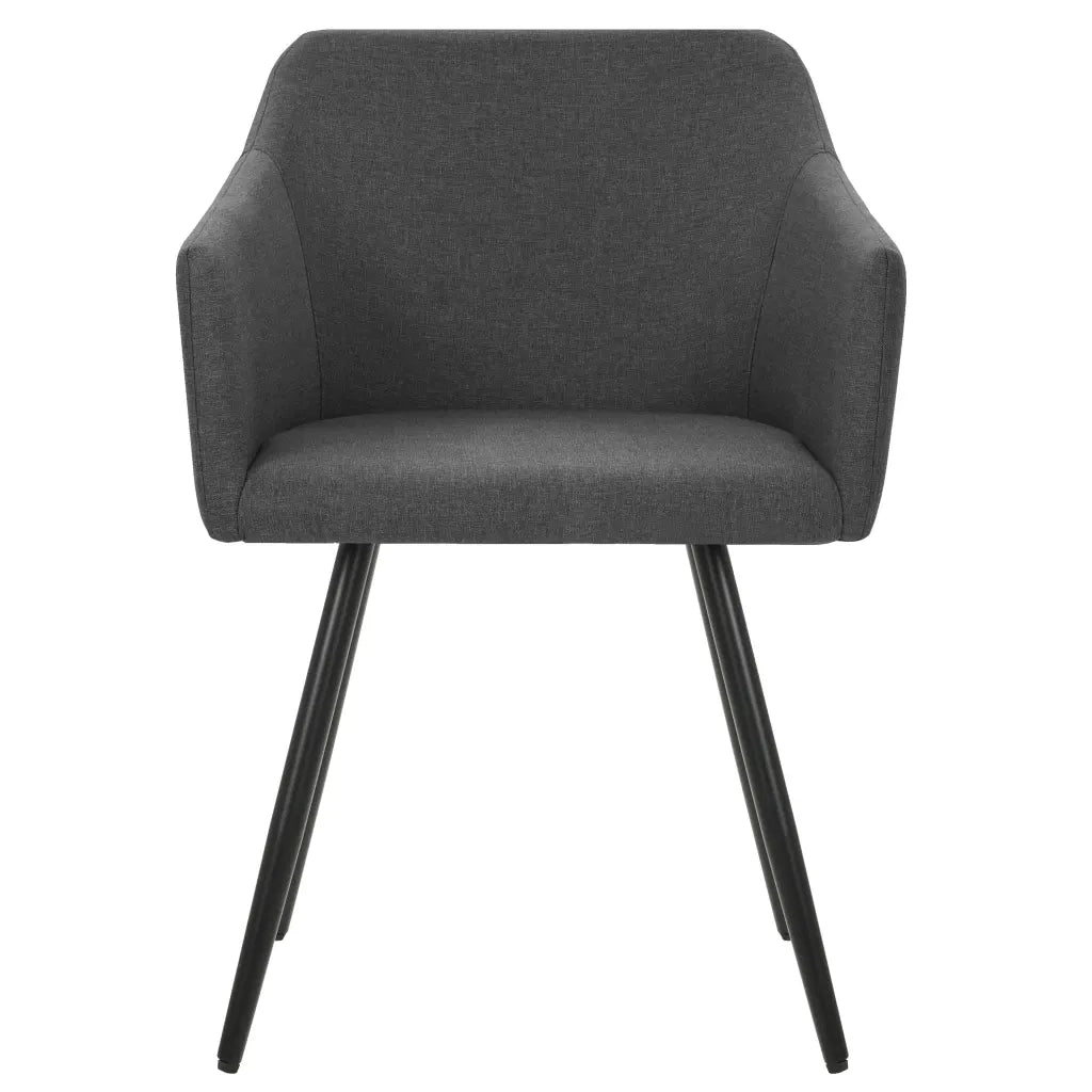 Sedie da Pranzo 2 pz Grigio Scuro in Tessuto 323094