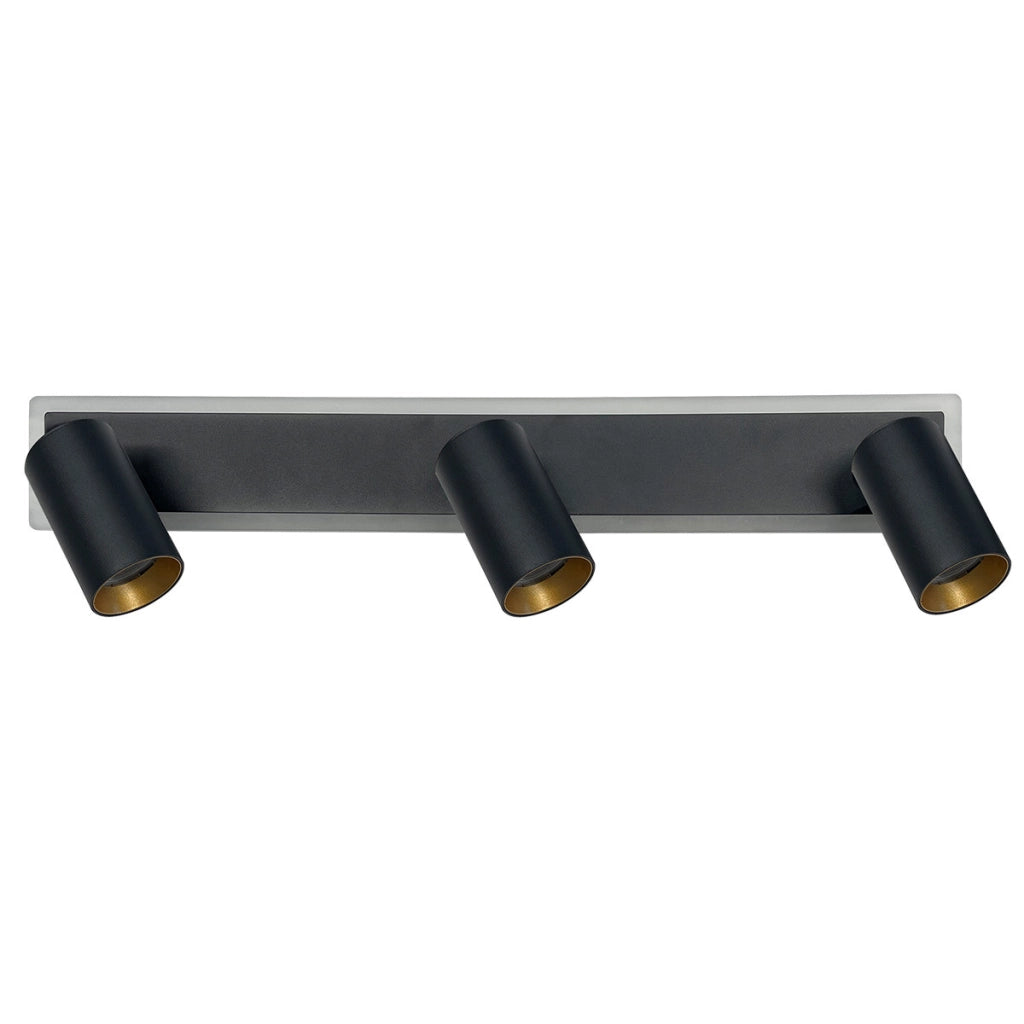 Applique moderna nera Parma 3xGU10+LED CCT LightPrestige