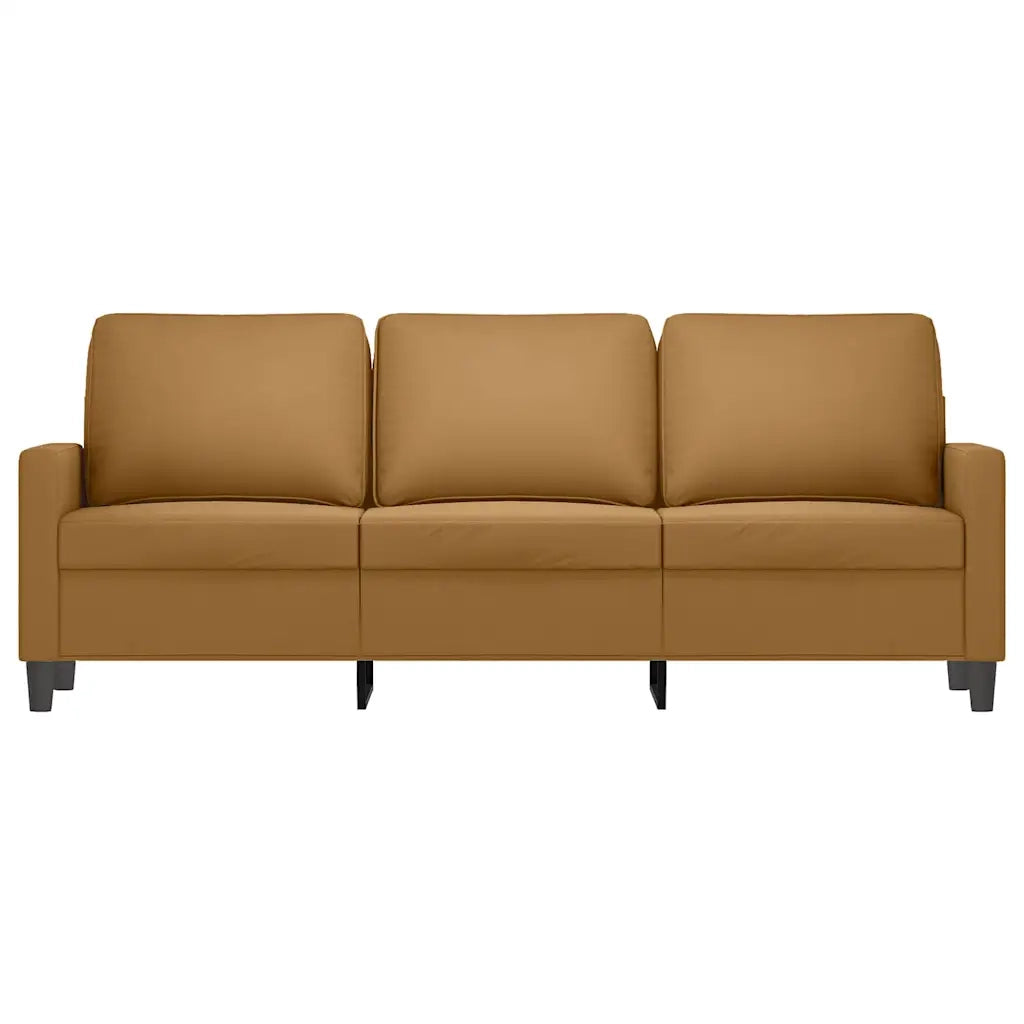 Divano a 3 Posti Marrone 180 cm in Velluto 359216
