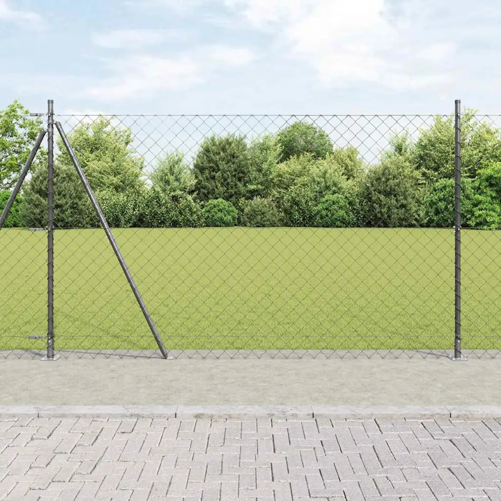 Palo della recinzione Grigio 10 x 1,5 m (maglia 60 x 60 mm) 3351268