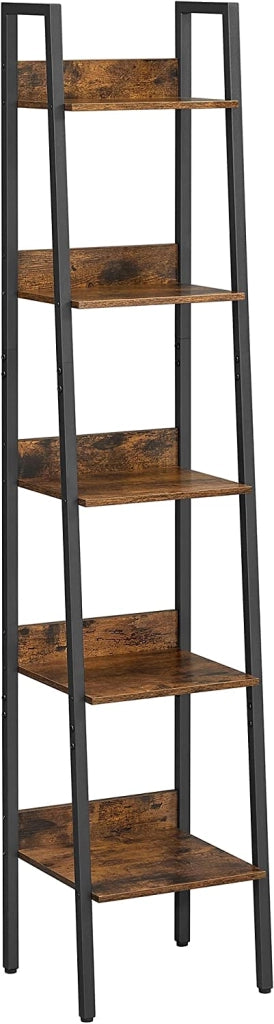 Libreria VALORA marrone rustico 5 ripiani stile loft LLS109B01V1