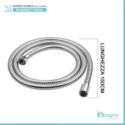 Miscelatore doccia esterno Kubo in ottone con kit doccia e flessibile