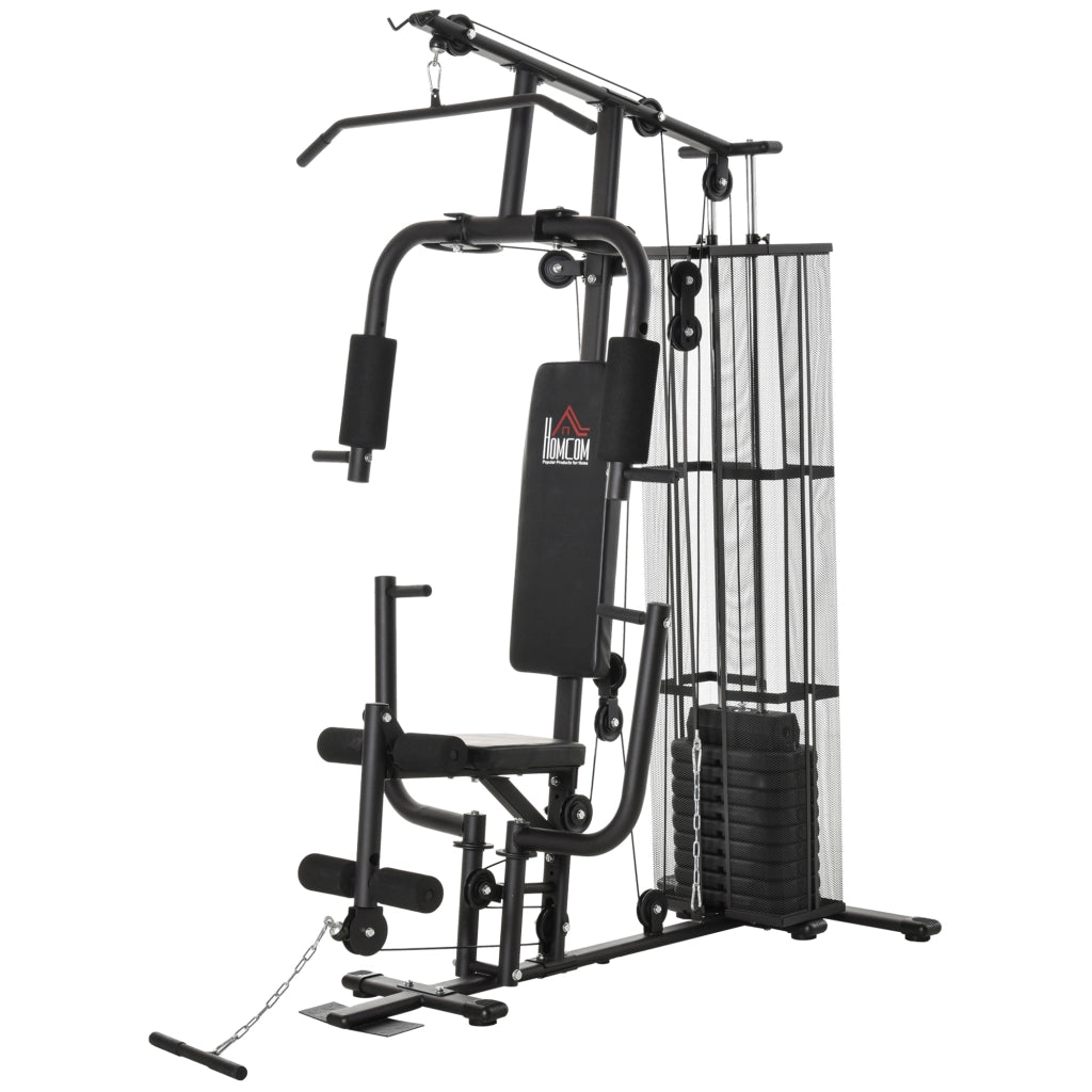 Stazione Fitness Multifunzione con Pesi ¨C Zephmum ¨C Nero 45 kg