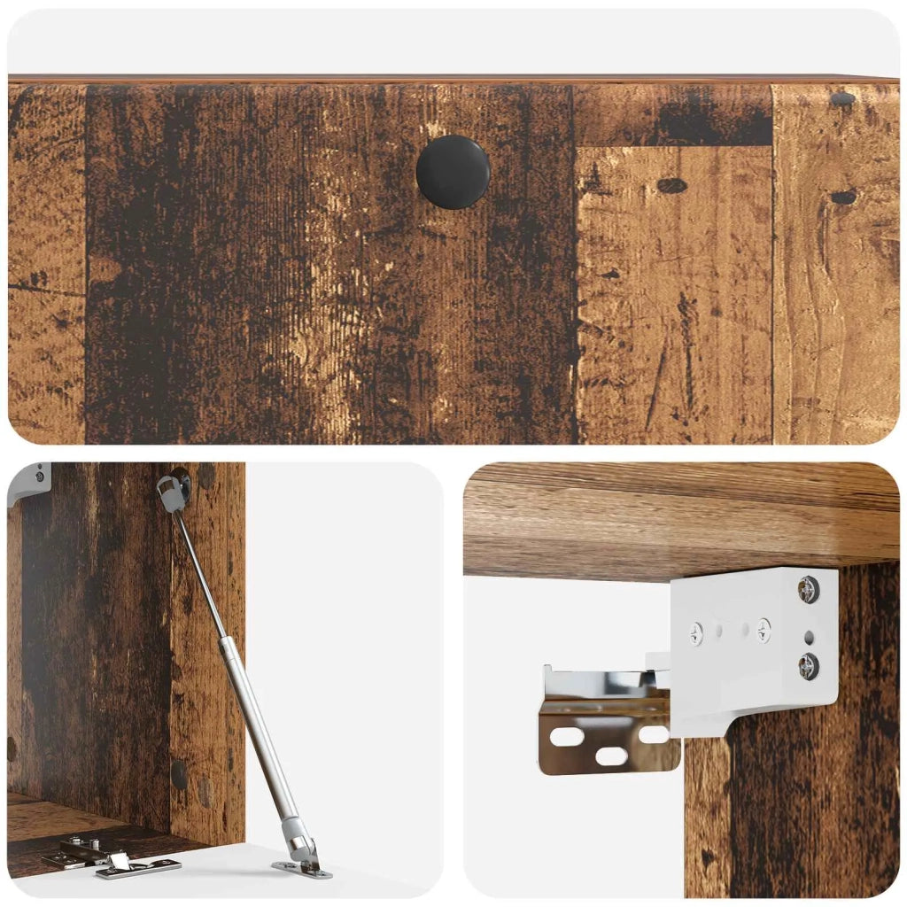 Mobile TV da Muro | Armadietto TV | Mobile Porta TV 78,5 x 31 x 30 cm Legno antico