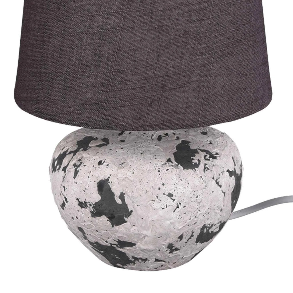 LÚZETE - LAMPADA DA TAVOLO CONNIE CERAMICA GRIGIA E14 18 CM