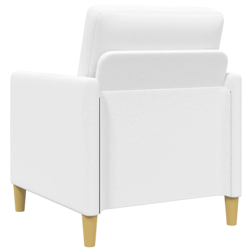 Set di Divani con Storage 2 pz Bianco Poliestere 3429187