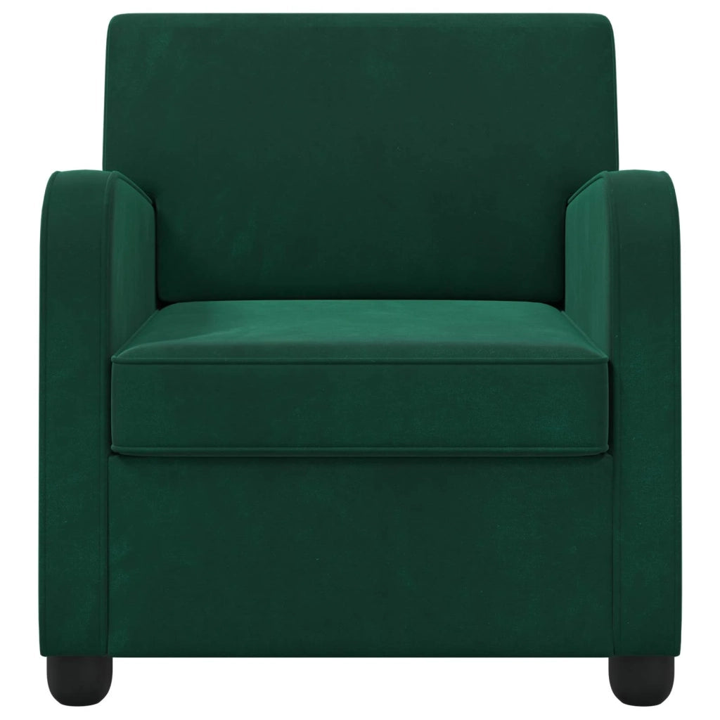 Divano Sedia-Poltrona Verde Scuro Velluto 901928