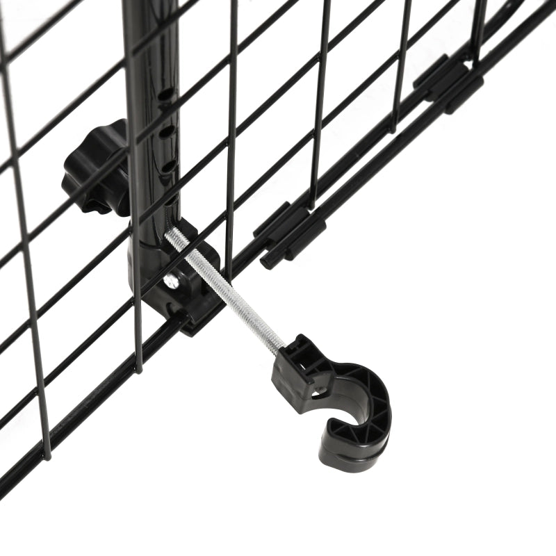 Griglia divisoria per auto per cani in metallo nero regolabile 91–152 × 30 cm con fissaggio senza attrezzi