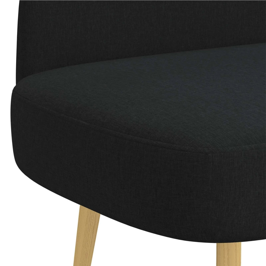Panchina imbottita con schienale Nero 110 x 60 x 76 cm CFW4827065