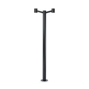 Piantana Moderna Clio Alluminio Nero 2 Luci E27