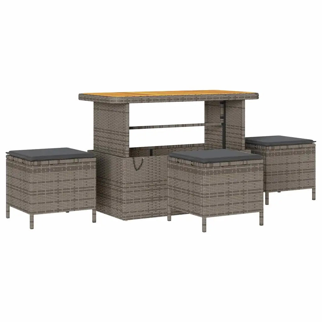 Set Divano da Giardino 10 pcs Grigio polyrattan 3361773