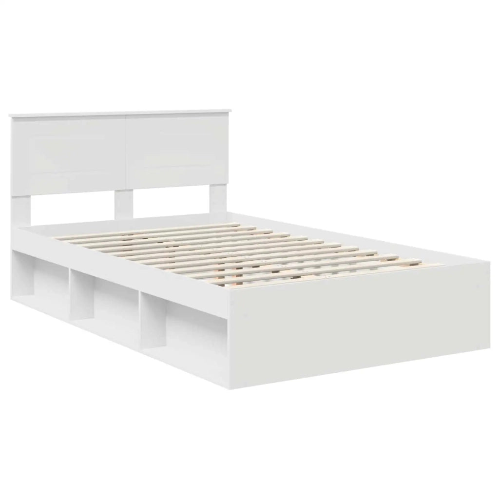 Struttura del letto Bianco 120 x 200 cm Legno multistrato