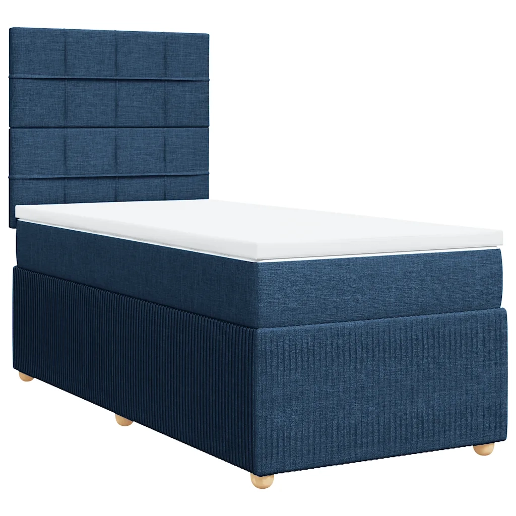 Giroletto a Molle con Materasso Blu 90x190 cm in Tessuto 3291917