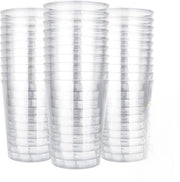 Bicchieri Riciclabili Translucidi - Design Stacking - 120 Pezzi - Ideali per Feste