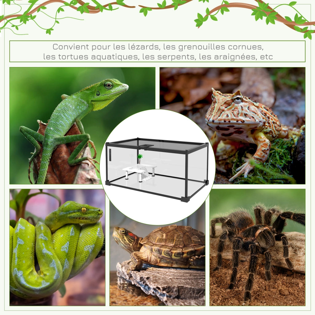 Terrario per Rettili ¨C Minimal ¨C Rete Metallica e Coperchio Scorrevole