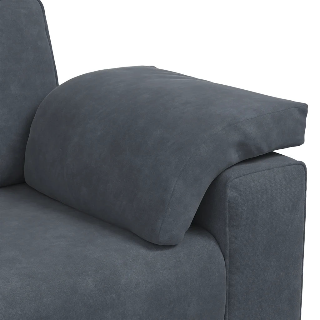 Divano a 3 Posti-Sofa 3 Posti Grigio Scuro 178 cm in Velluto