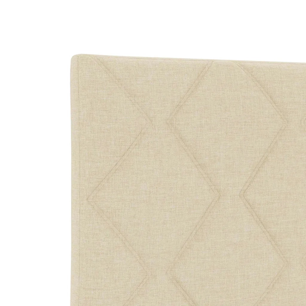 Struttura del letto con testiera Crema 120 x 200 cm Tessuto 3344800