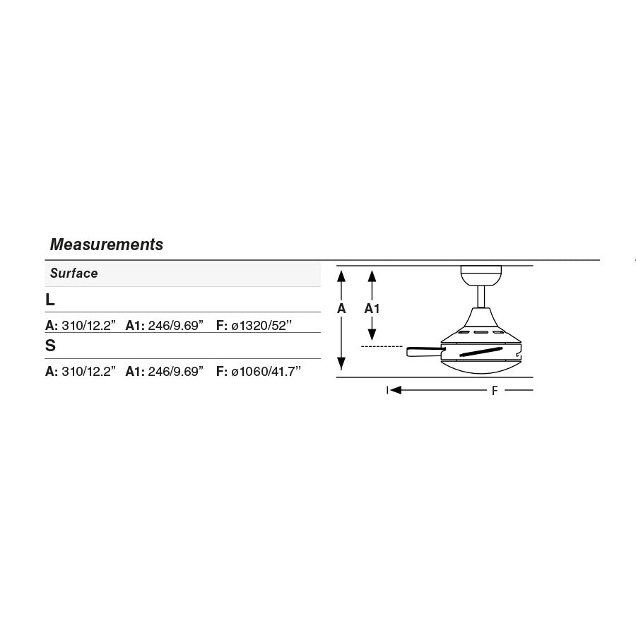FARO Ventilatore da soffitto con sistema TUYA integrato pale reversibili bianco opaco-acero struttura in acciaio Ø1320 mm MALLORCA DC FARO-33350DCWT