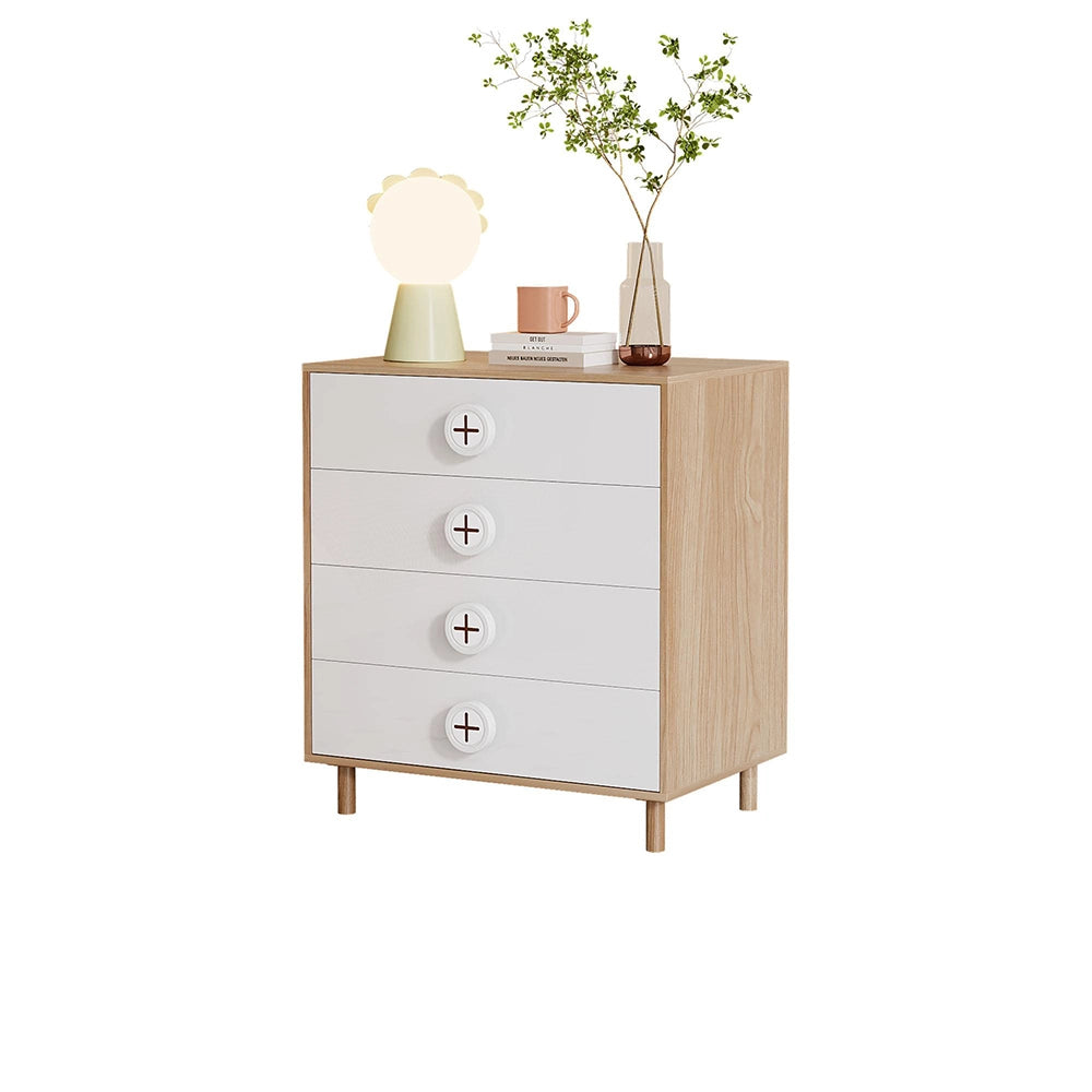 Comò/Cassettiera Bambino 80x54x90cm - Xylo - con 4 Cassetti, Colore Bianco