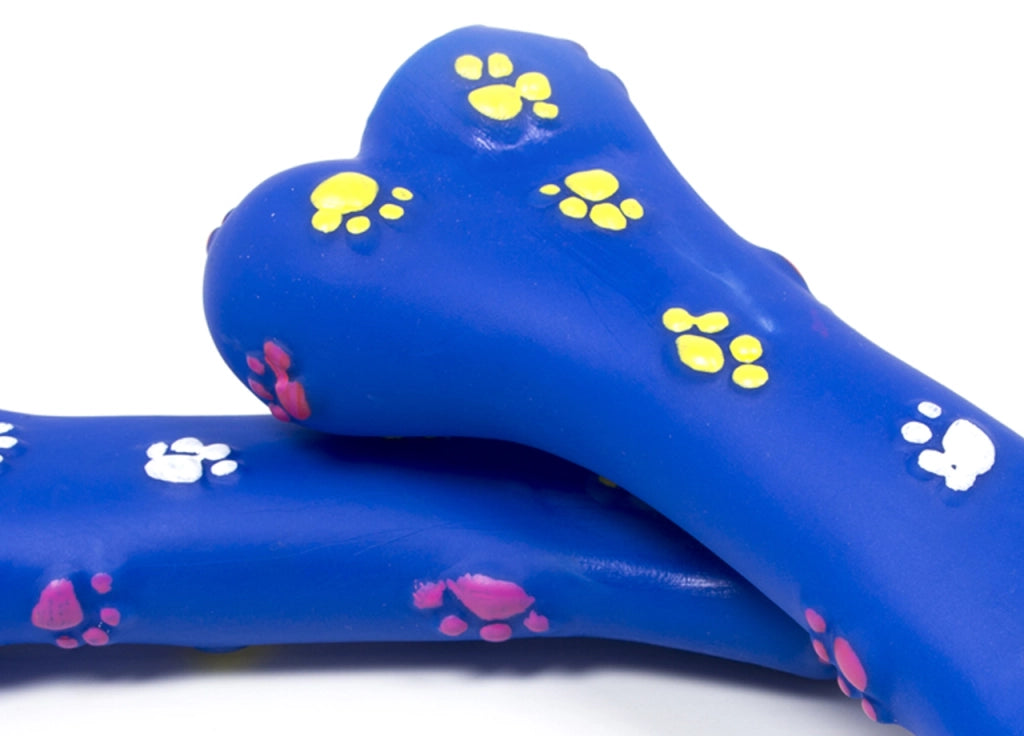 Gioco Pet Resistente Per Animali Domestici Con Effetti Sonori Modello Osso Blu - 1 Pezzo - Blu
