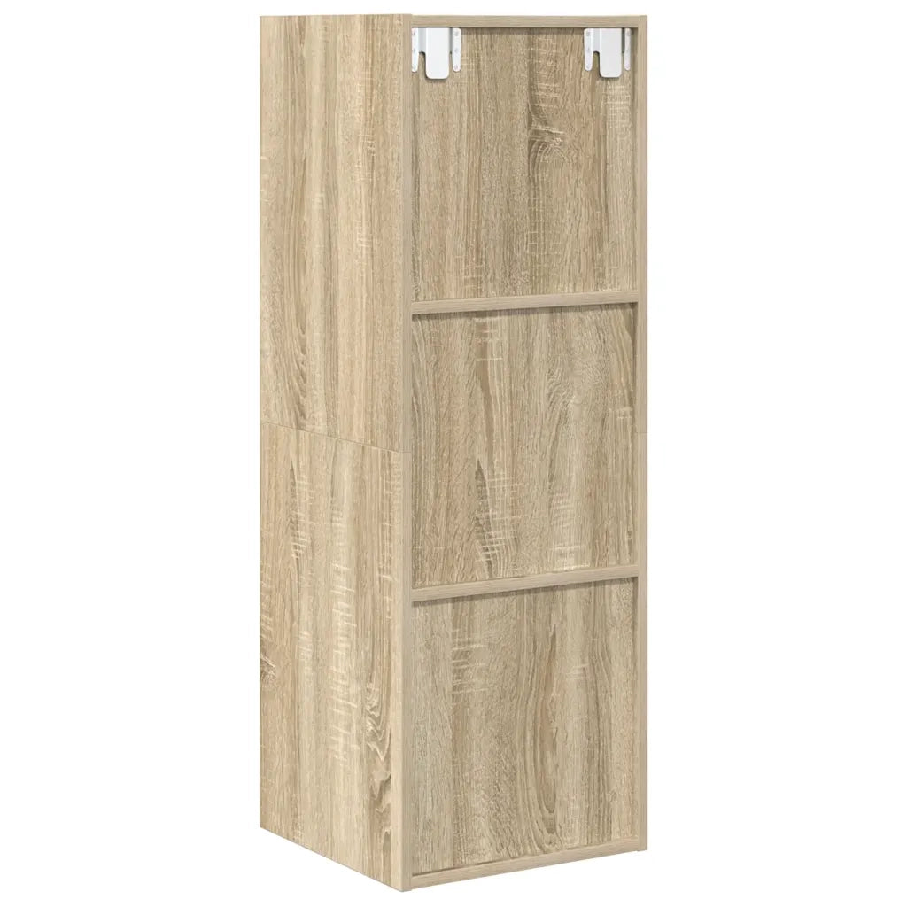 Mobile TV da Parete Rovere Sonoma 37x37x107cm Legno Multistrato 805483