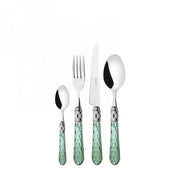 CRISTALLO Ghiera Cromata, Posate Set 24 Pz, Scatola Gallery, Casa Colore: Verde