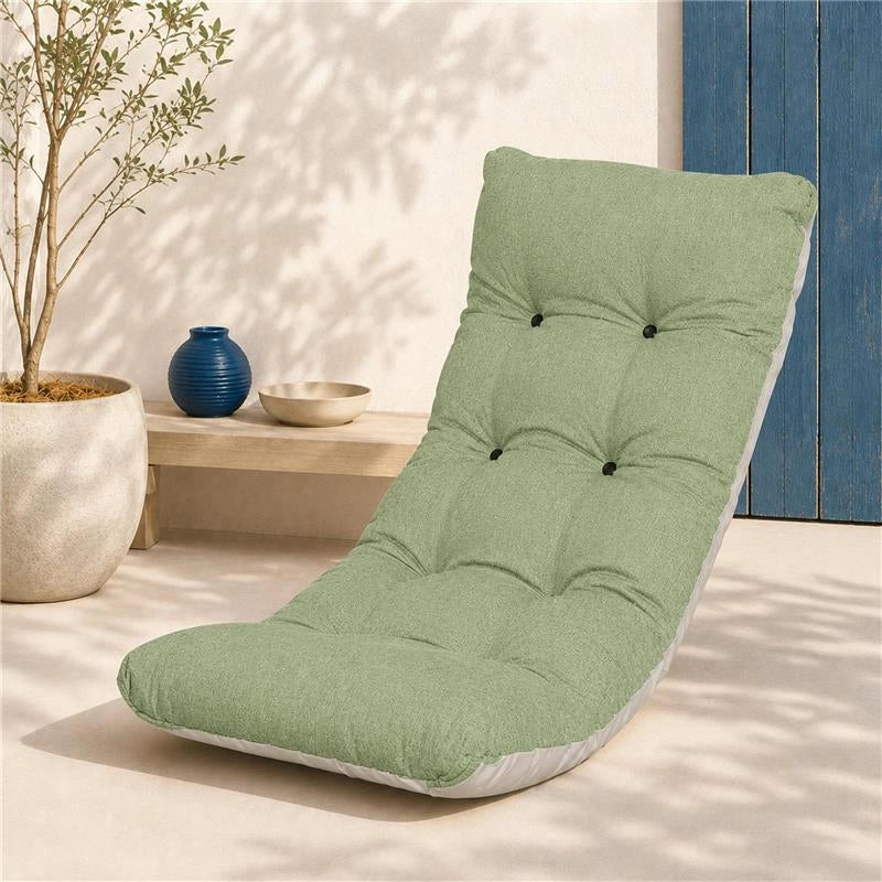 CUSCINO IMBOTTITO TINTA UNITA VERDE PER RICAMBIO POLTRONA RELAX COMODONA IN LEGNO