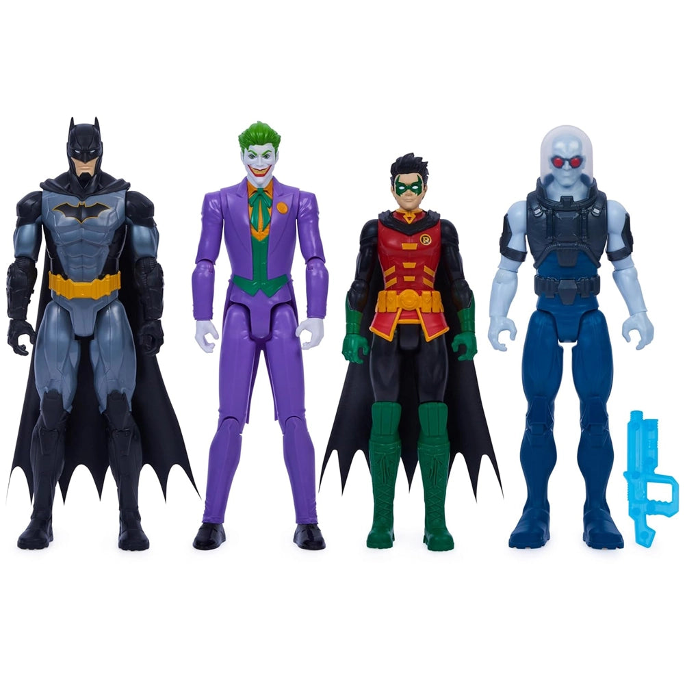DC Comics Set 4 Action Figure Batman Robin Joker e Mr. Freeze Snodabili 30.5 cm