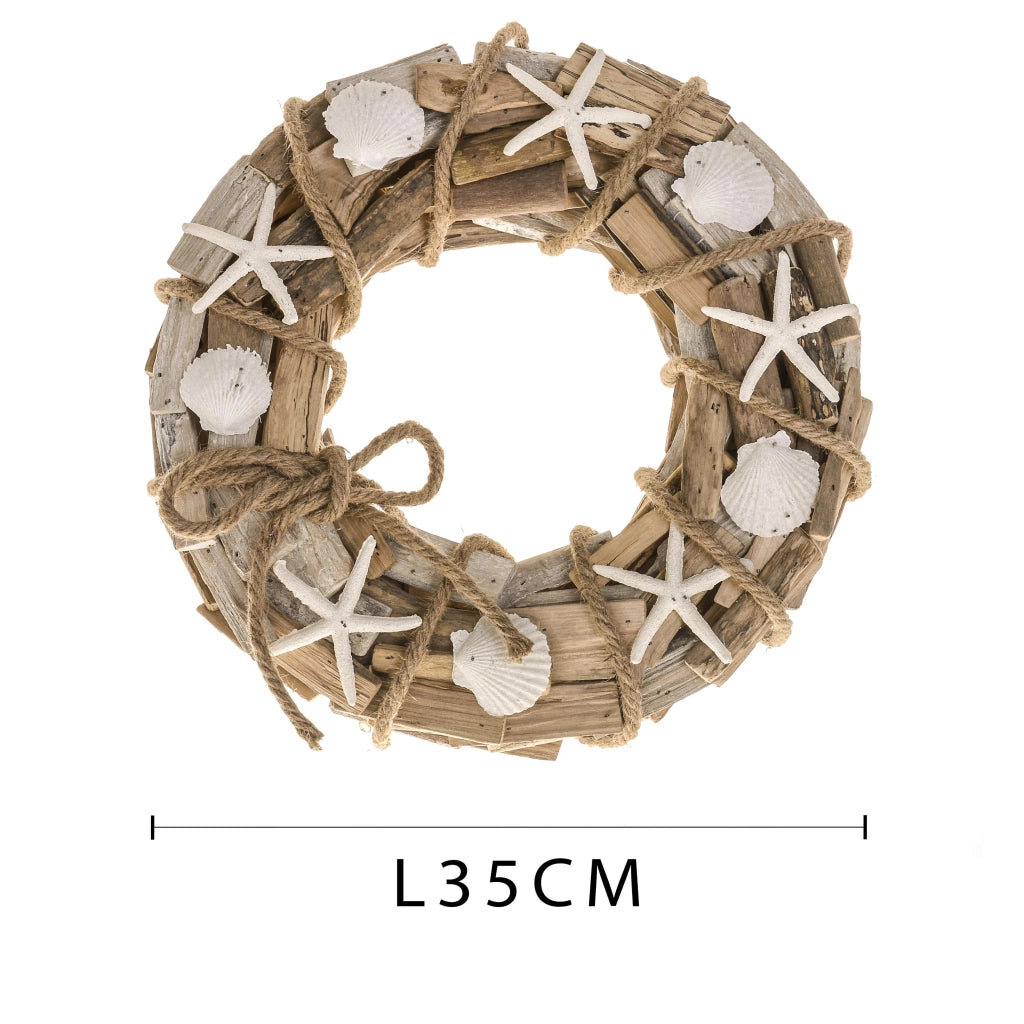 Corona di Stecchi Decorata Larghezza 35 cm