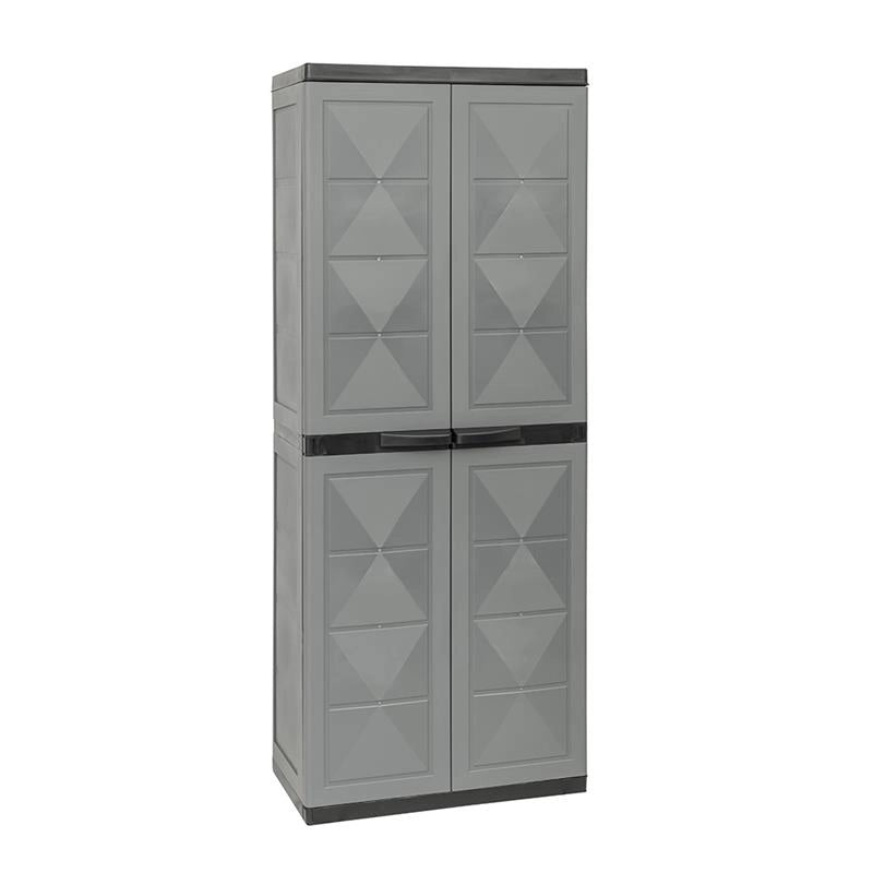 ARMADIO BASIC LINE CON 3 RIPIANI REGOLABILI PER INTERNO E ESTERNO - DARK GREY DIMENSIONE 65X37X165H CM