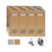 Silmec SC 7V Casellario Postale Verticale 4 Porte Alluminio 45,6x33x23,5 cm colore Argento